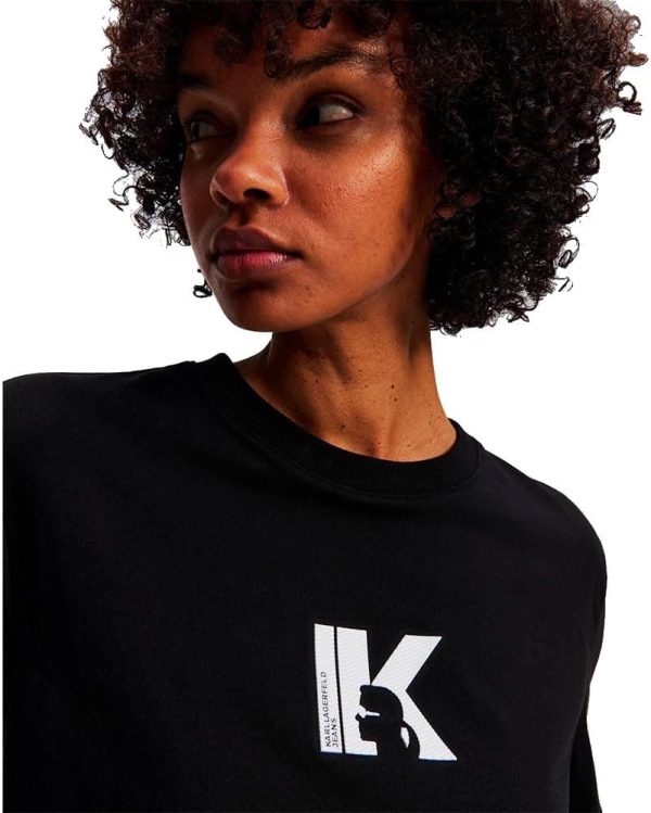 Karl Lagerfeld Jeans T-Shirt Damen K-Logo Design Baumwolle-3