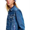 KARL LAGERFELD JEANS Denim Jacke Damen Blau Bio-Baumwolle