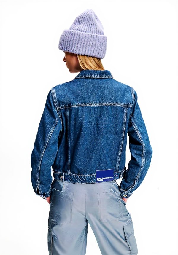 KARL LAGERFELD JEANS Denim Jacke Damen Blau Bio-Baumwolle