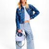 KARL LAGERFELD JEANS Denim Jacke Damen Blau Bio-Baumwolle