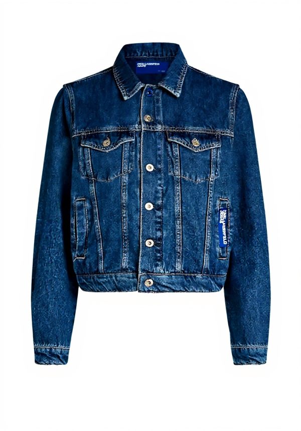 KARL LAGERFELD JEANS Denim Jacke Damen Blau Bio-Baumwolle