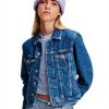 KARL LAGERFELD JEANS Denim Jacke Damen Blau Bio-Baumwolle
