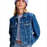 KARL LAGERFELD JEANS Denim Jacke Damen Blau Bio-Baumwolle