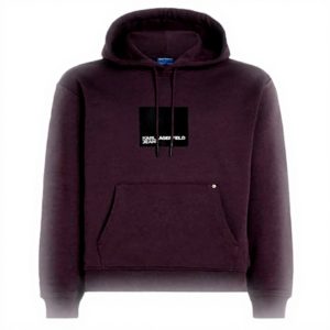 Karl Lagerfeld Kapuzenpullover Herren Logo Hoodie Plum
