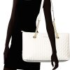 Karl Lagerfeld Shopper Damen Tragetasche Ledersteppung Deep-5
