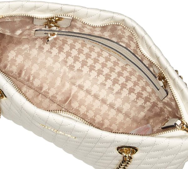 Karl Lagerfeld Shopper Damen Tragetasche Ledersteppung Deep-4