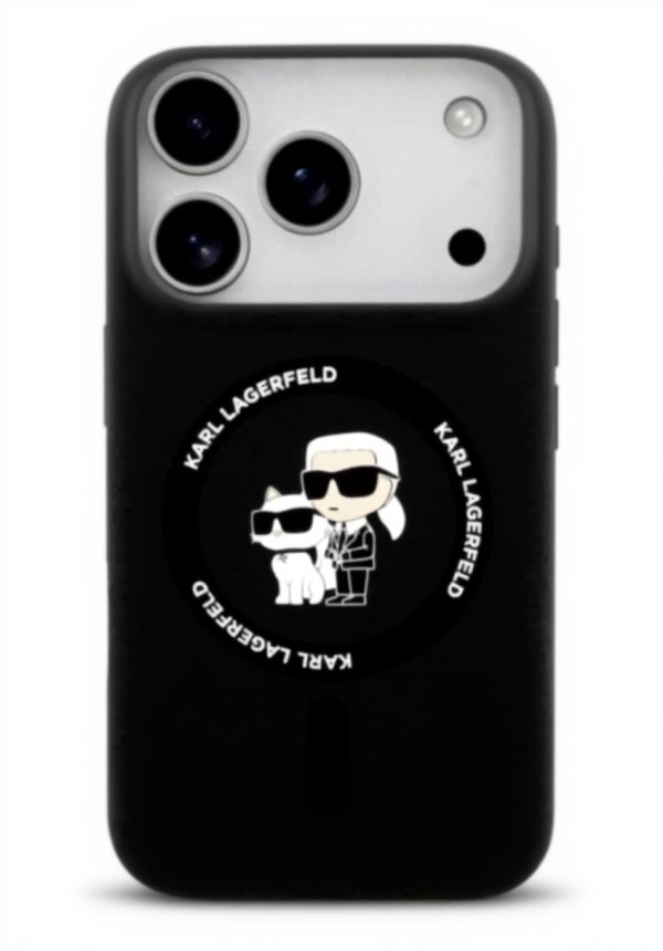 Karl Lagerfeld Silikon Ring iPhone 17 Pro Max MagSafe Hülle
