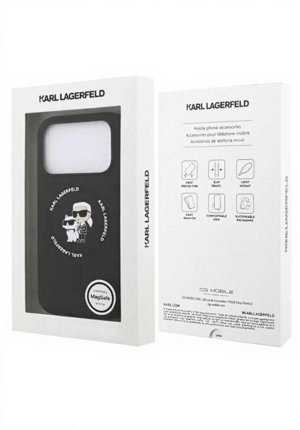 Karl Lagerfeld Silikon Ring iPhone 17 Pro Max MagSafe Hülle