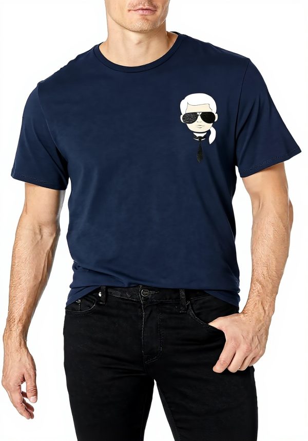 Karl Lagerfeld Herren T-Shirt Classic Karl Character Design