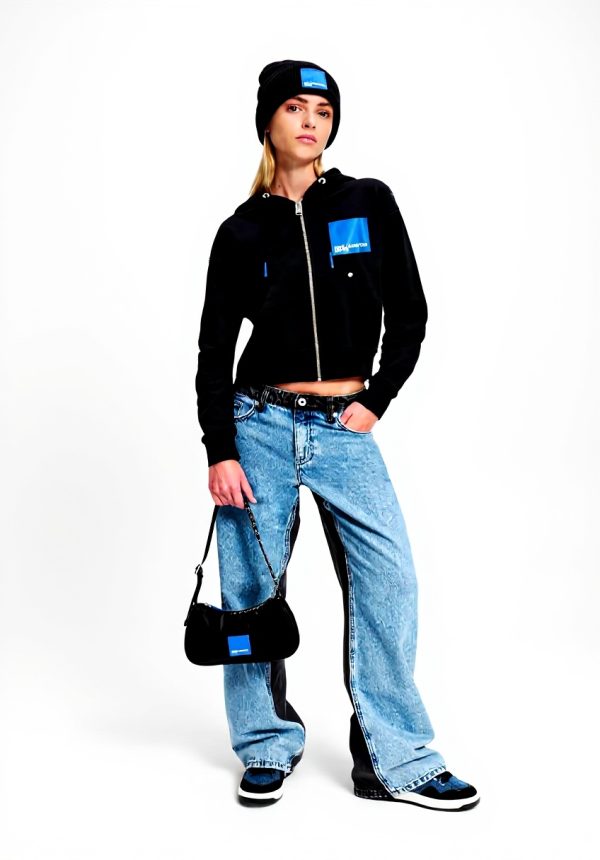 Kapuzenpullover Damen KARL LAGERFELD JEANS Reißverschluss
