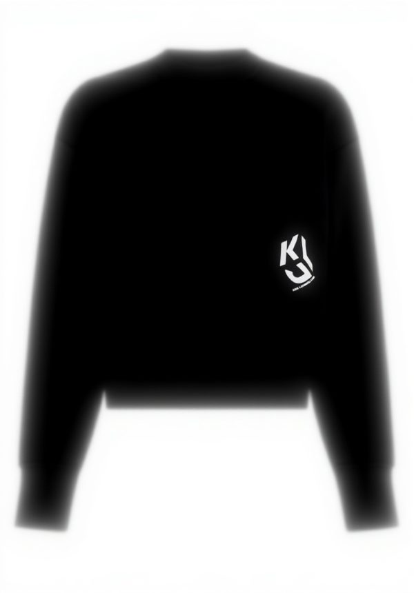 Karl Lagerfeld Jeans Sweatshirt Damen Logo Baumwolle Schwarz