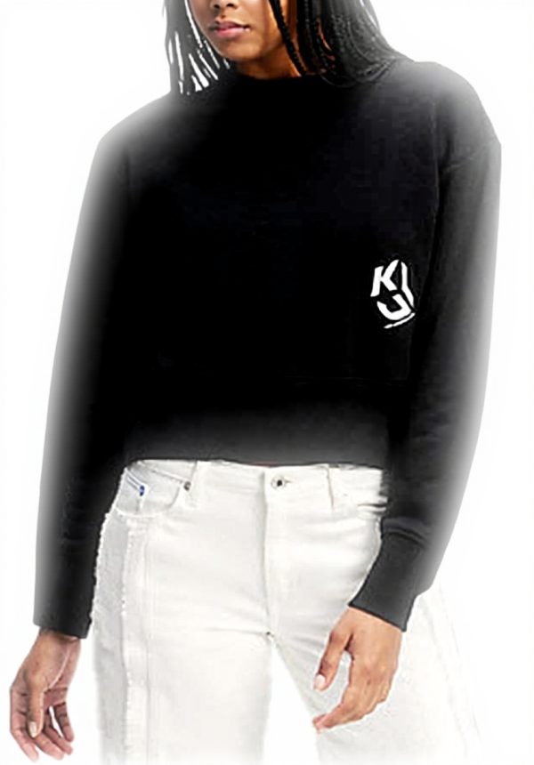 Karl Lagerfeld Jeans Sweatshirt Damen Logo Baumwolle Schwarz