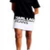 Karl Lagerfeld Jeans Logo T-Shirt-Kleid Damen Schwarz