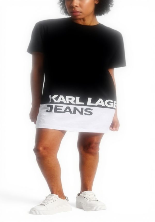 Karl Lagerfeld Jeans Logo T-Shirt-Kleid Damen Schwarz