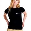 Karl Lagerfeld Jeans T-Shirt Damen Slim Fit Logo Schwarz