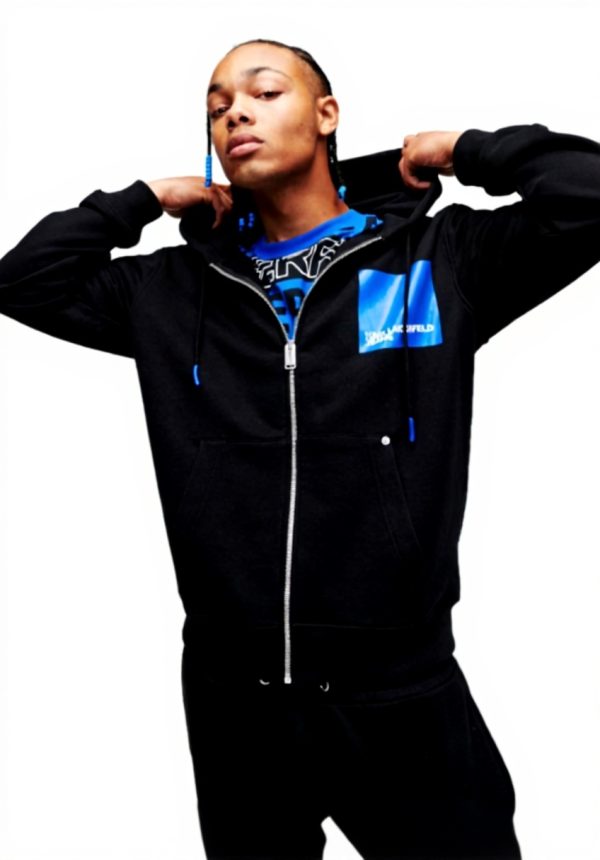 Karl Lagerfeld Jeans Herren Hoodie Box Logo Passform