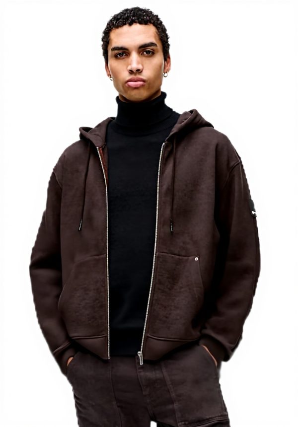 Karl Lagerfeld Jeans Hoodie Herren Braun Organic Cotton