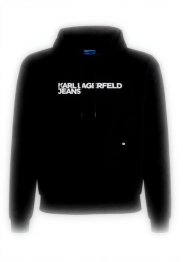 Karl Lagerfeld Jeans Hoodie Herren Logo Schwarz Wood Ash