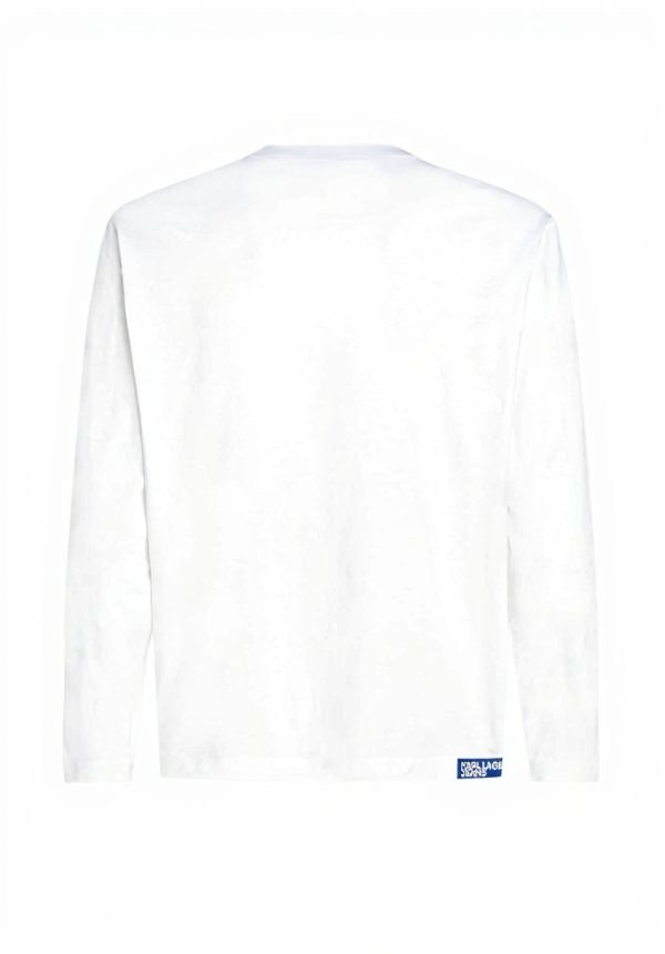 Karl Lagerfeld Jeans T-Shirt Herren Monogramm Logo Weiß