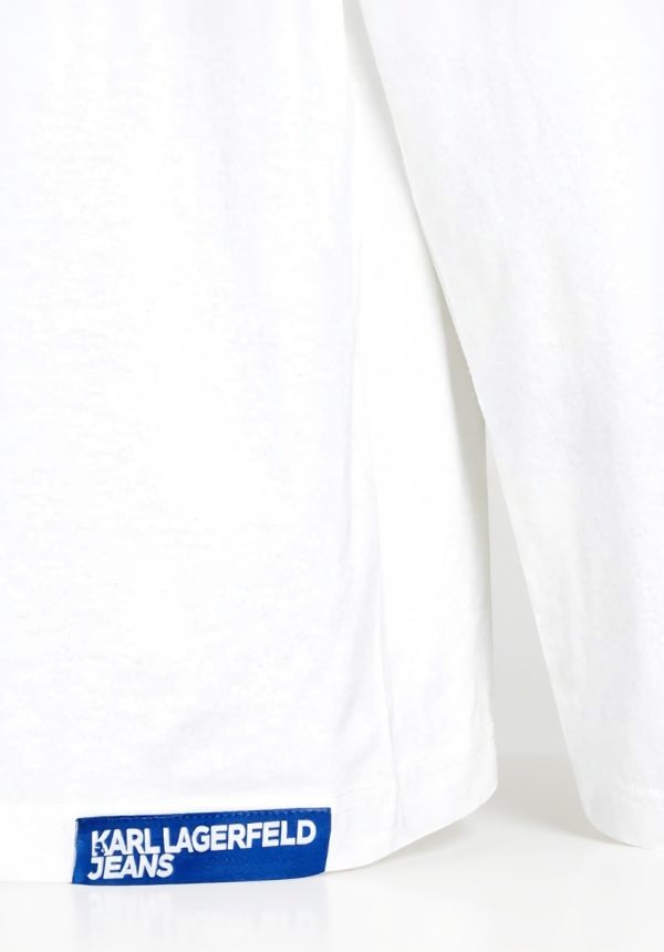 Karl Lagerfeld Jeans T-Shirt Herren Monogramm Logo Weiß