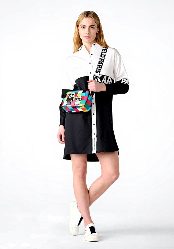 KARL LAGERFELD Damen Umhängetasche Crossbody recyceltes PVC