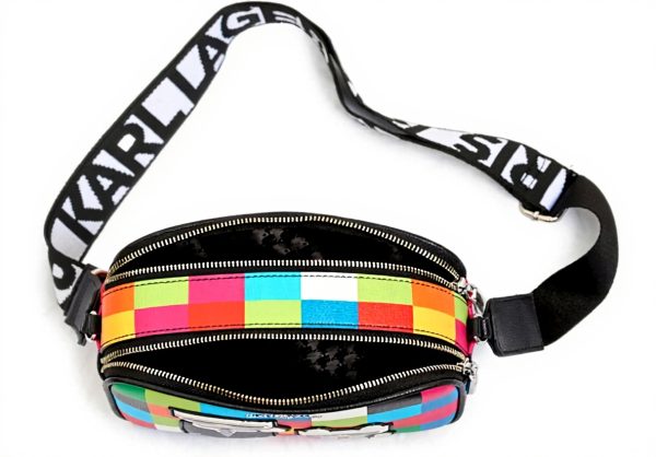 KARL LAGERFELD Damen Umhängetasche Crossbody recyceltes PVC