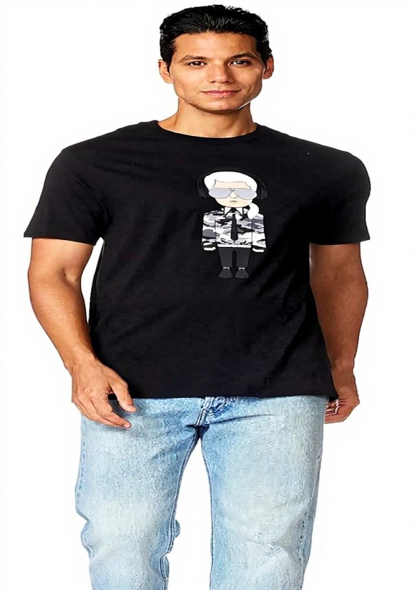 KARL LAGERFELD Herren T-Shirt Baumwolle Reflektierend