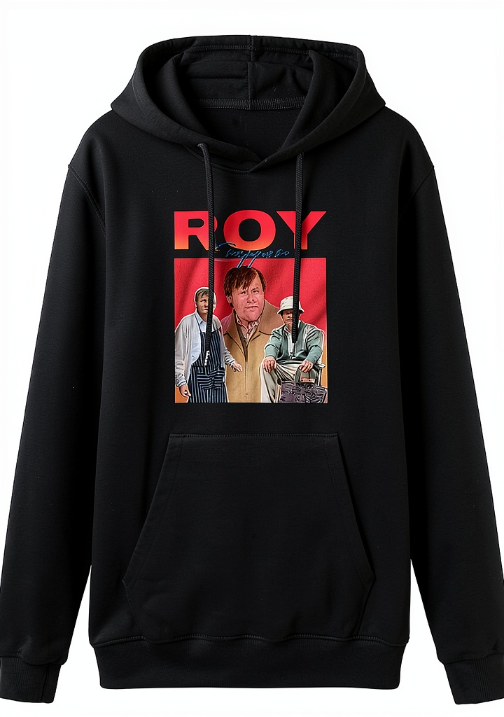 Installierender Piwine Roy Cropper Herren Hoodie auf einem Holztisch