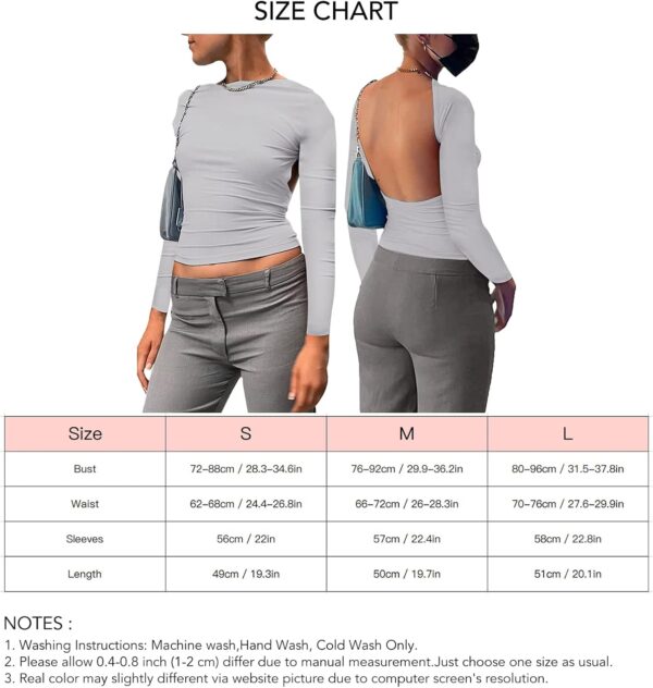 Rückenfreies Damen Top Polyester weich atmungsaktiv stylisch-3