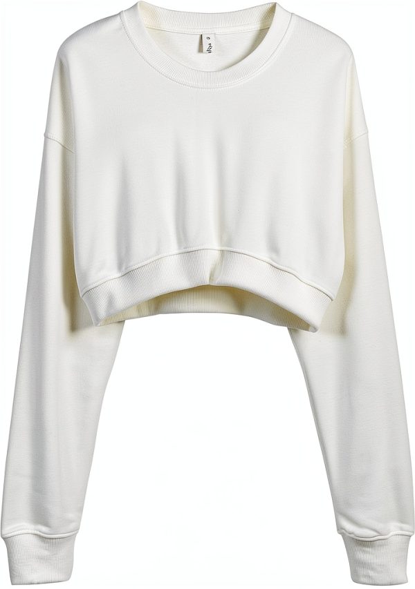 Amazhiyu Damen Cropped Hoodie Baumwolle Slim Fit