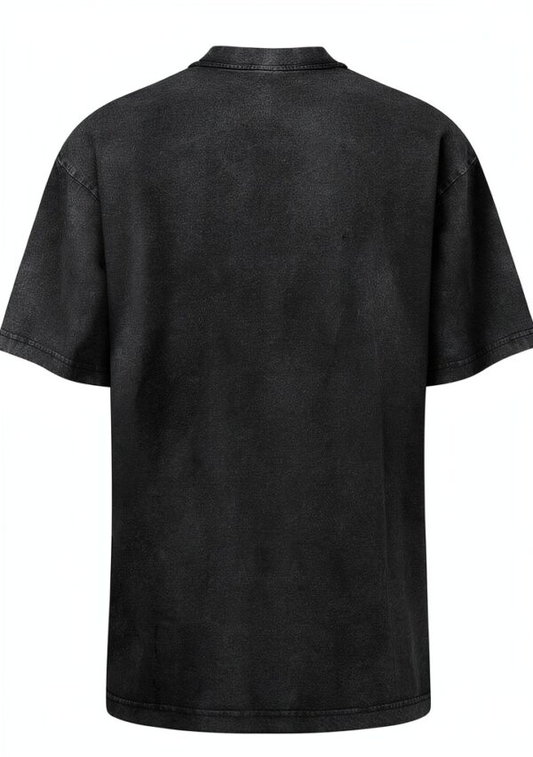 Unisex Baumwoll T-Shirt Schwarz Casual Freizeit Büro-2