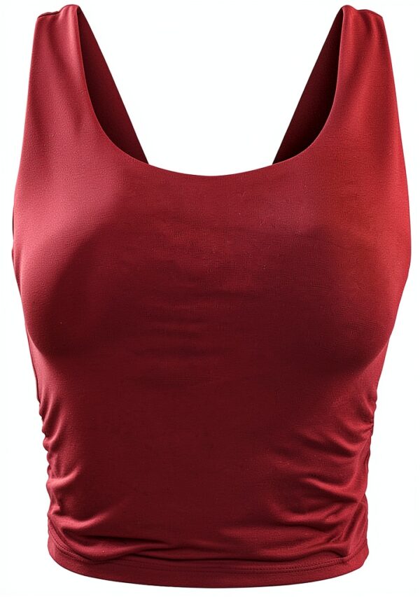 Damen Top V-Ausschnitt Schwarz Baumwolle Basic Oberteil-3