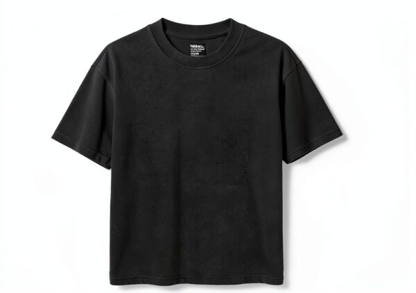 Unisex Baumwoll T-Shirt Schwarz Casual Freizeit Büro-3