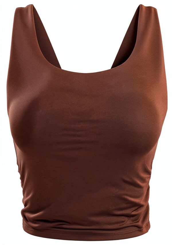 Spaghetti Top Damen Baumwolle Crop Basic Schwarz Grau Rosa-3
