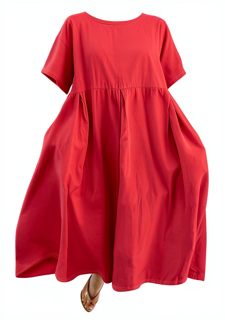 Leinenkleid Damen Oversize Stretch im Büro-Einsatz mit sichtbarer Knitterbildung