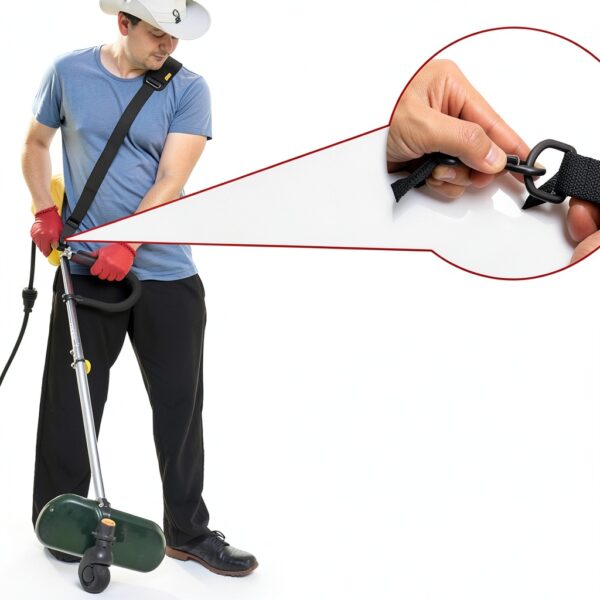 TOYANDONA Schultergurt Nylon Trimmer Gartengerät Schwarz-4