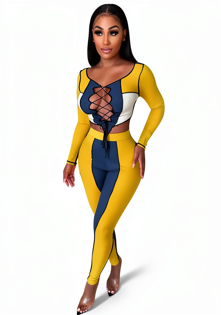 Yujun Damen Set Rib Strick <a href=