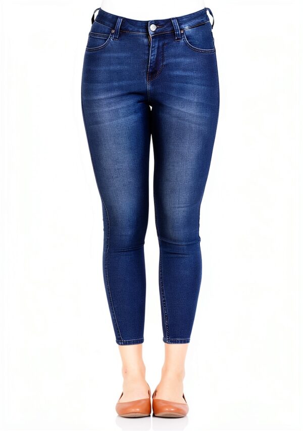 Lee Damen Jeans Skinny Blau Baumwolle Elasthan-0