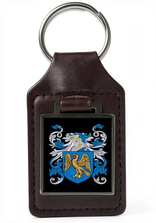 Cropper Familien-Wappen Leder Schlüsselanhänger Gravur