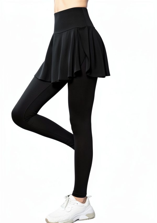 Yogahose MALSSE hohe Taille Reißverschluss Fitness Leggings