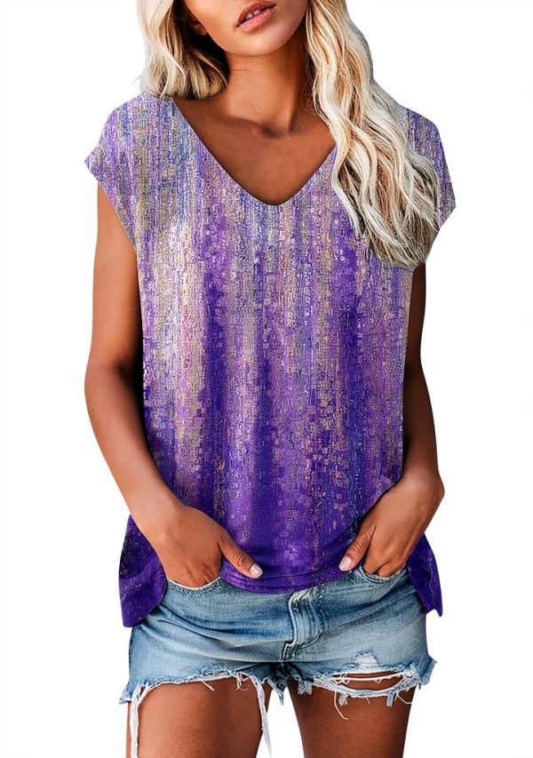 Damen T-Shirt GZYshoyao weich lässig Rundhals kurzarm