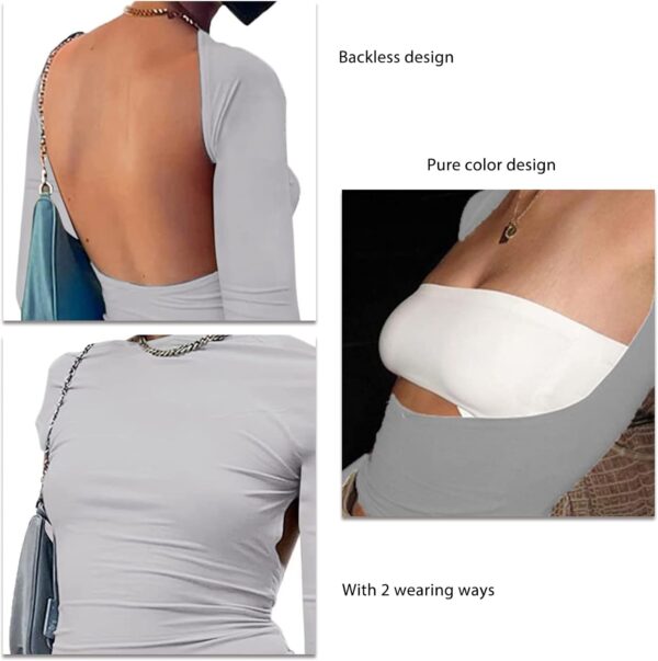 Rückenfreies Damen Top Polyester weich atmungsaktiv stylisch-2