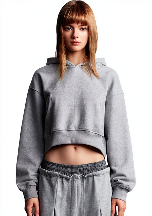 Cropp Hoodie Damen Streetwear Kapuzenpullover Raglanärmel