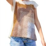 DELIMALI Damen T-Shirt Strickmaterial lässig-0
