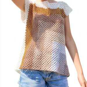 DELIMALI Damen T-Shirt Strickmaterial lässig-0