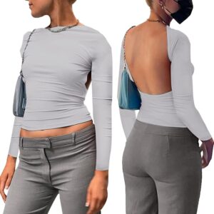 Rückenfreies Damen Top Polyester weich atmungsaktiv stylisch-0