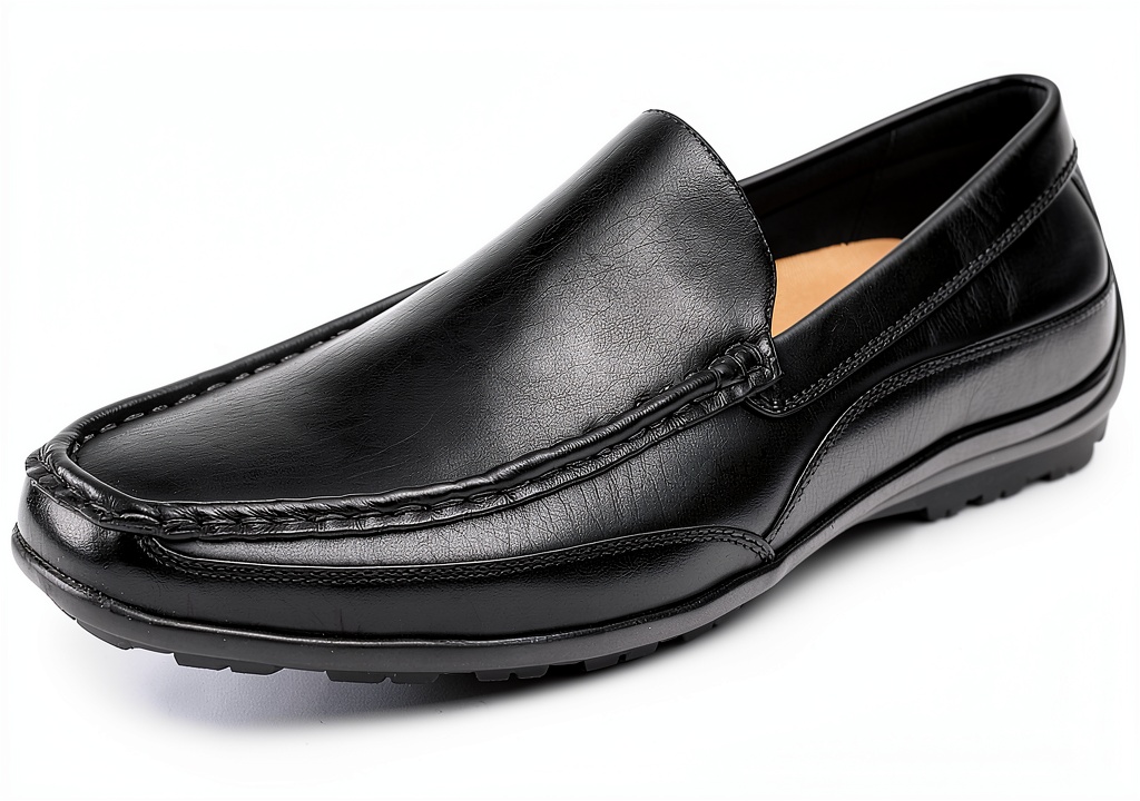 Installing Herren Loafers von Deer Stags - Komfortschuhe mit on a wooden desk