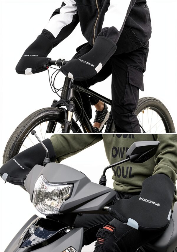 Doorslay Fahrradlenkerhandschuhe Schwarz Unisex-6