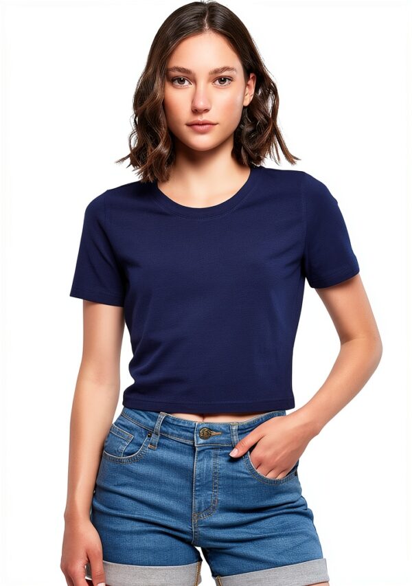 Build Your Brand Damen T-Shirt leichte Baumwolle-0