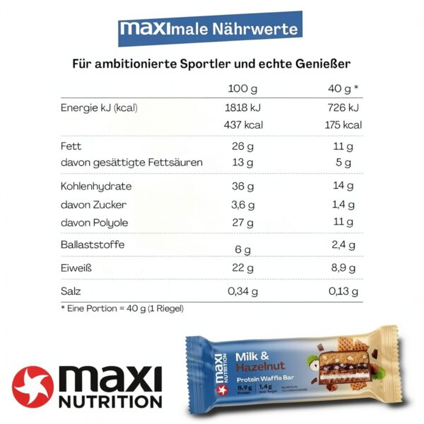 Proteinriegel MaxiNutrition Milch & Kokos, cremige 48 g, 21 €-7